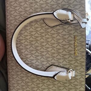 Michael Kors Monogram Beige and White Tote